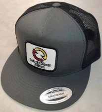 Detroit Diesel Allison Patch on Trucker Hat/Classic 6006 Snapback Charcoal/Black