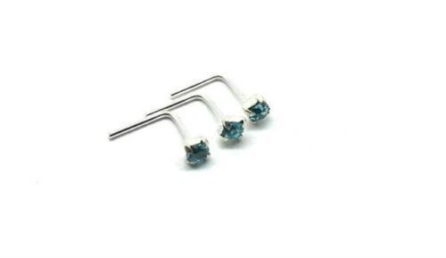 Turquoise Stud Sterling Silver Fine Earrings
