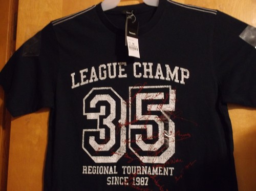 BRAND NEW "BOSSINI " MEN'S NAVY BLUE "LEAGUE CHAMP #35 " T'SHIRT.. - Picture 3 of 4