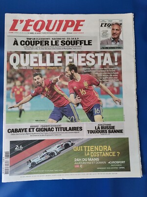 SPANIEN ''WELCHE FIESTA'' Zeitung Das Team 18.6.2016 EURO / DAS RACING IM FINALE !