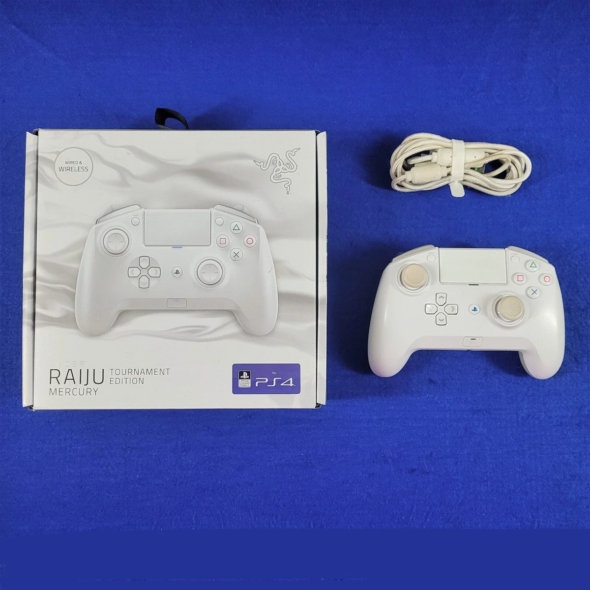 Kredsløb komponent Børnehave ps4 RAZER RAIJU Tournament Edition Mercury WHITE Official Controller ps5/pc  | eBay