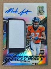 2019 PANINI SPECTRA RADIANT ROOKIE PATCH SIGNATURES #10 NOAH FANT AUTO 113/199