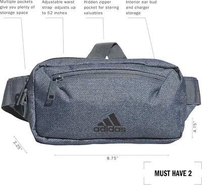 Adidas Unisex Must Have 2 Fanny Pack Waist Belt Crossbody