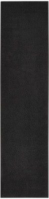 Black Indoor Outdoor Runner Rug Soft Low Pile Durable Easy Care 2X12 Feet