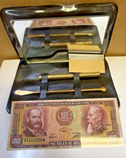 5 Piece Snuff Kit Vtg Carry Case Travel Snort...