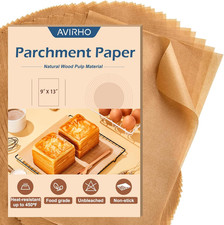 Unbleached Parchment Paper Baking Sheets, 9X13In Precut Non-Stick Parchment Pape