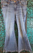 WRANGLER BIG FLARE JEANS WOMENS 31X34 HIGH RISE STRETCH TRUMPET RETRO MARKED IRR