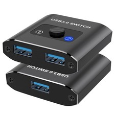 USB 3.0 Switch, BiDirectional USB Switch 1 in 2 Out/ 2 in 1 Out, Aluminum USB...