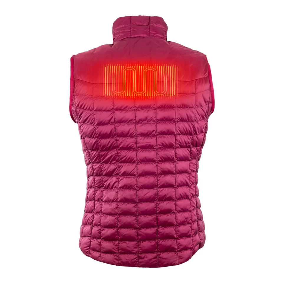 New Mobile Warming 7.4V Backcountry Women's Vest Burgundy - Image 4 of 4
