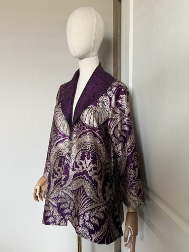CHICO'S Size 1P 8/10P Travelers Crushed womens Jacket REVERSIBLE mystique purple - Picture 9 of 19