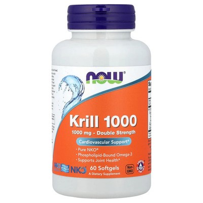 Now Foods Neptune Krill 1000 60 Softgels GMP Quality Assured