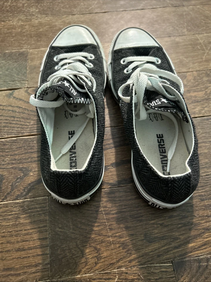 Zapatos unisex Converse All Star negros y grises espiga para mujer 6,5 hombres 4,5 Foto 3 de 4