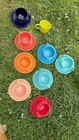 fiesta ware teacups and saucers different colors and perfect for brunch