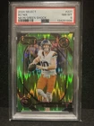 2024 Panini Select - Club Level Bo Nix #221 Neon Green Shock Prizm /499 (RC)