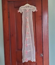Baby's Antique Victorian Era Fine Lace Christening Gown