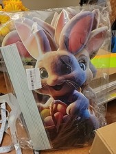 Assorted Easter Bunny Lawn Decoration Set of 6