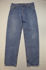 Levis VTG Y2K 36X34 ( FIT 36X32 ) Straight Leg Denim 550 Blue Jeans USA MADE