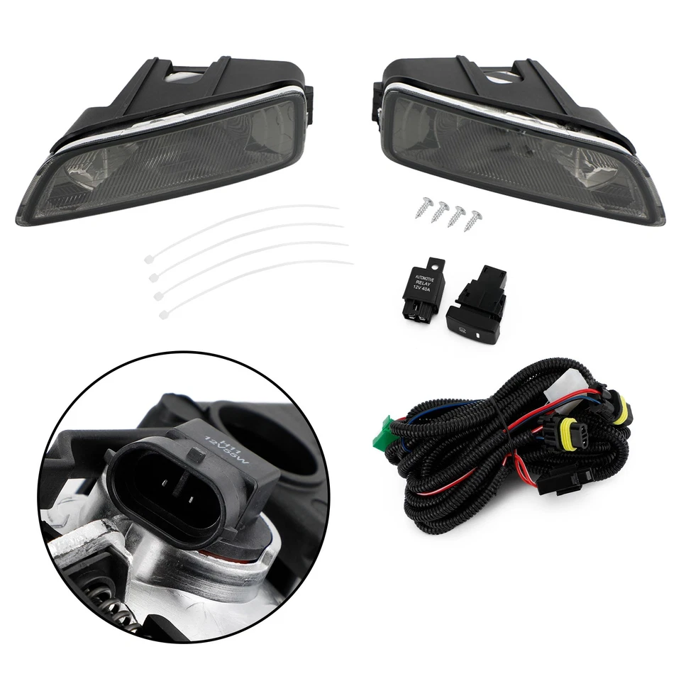 🪛Black Lens Fog Lights + Switch For 2003-2007 Honda Accord / 2004-2008 Acura TL Foto 2 de 4