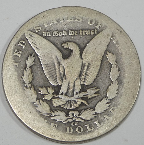 1892-CC Morgan Dollar AG Carson City Silver Dollar ~ Slightly Bent - Picture 2 of 4