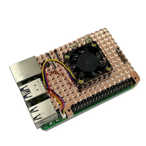 Pure Copper Heatsink for 5 with 4-Wire PWM Speed Control Cooling Fan8342 - Afbeelding 4 van 6