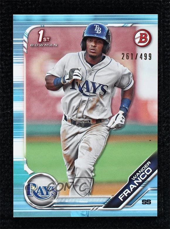 2019 Bowman Prospects Sky Blue 261/499 Wander Franco #BP-100 09i6