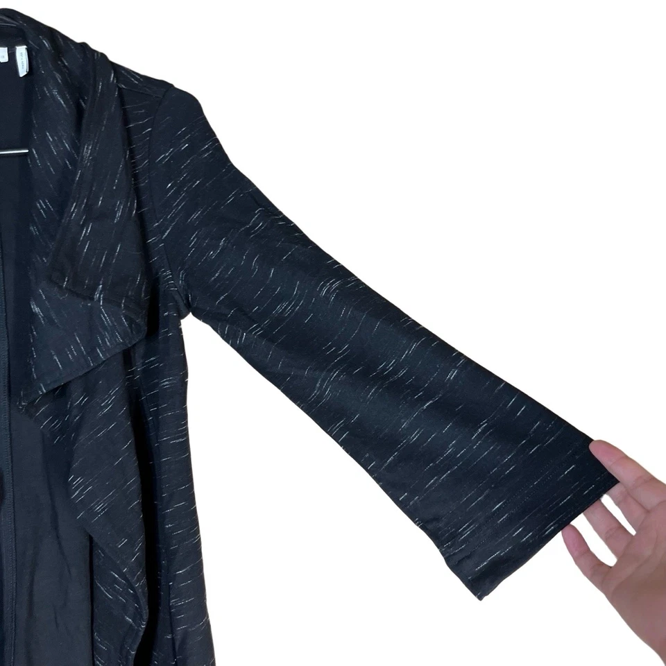 Three Dots Draped Long Sleeve Open Front Cardigan Extra Small - Image 3 of 4