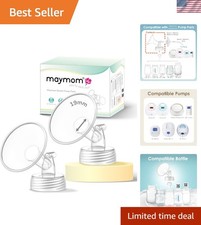 2 Count Wide Neck Breast Pump Flanges 19mm - Hypoallergenic Dishwasher Safe