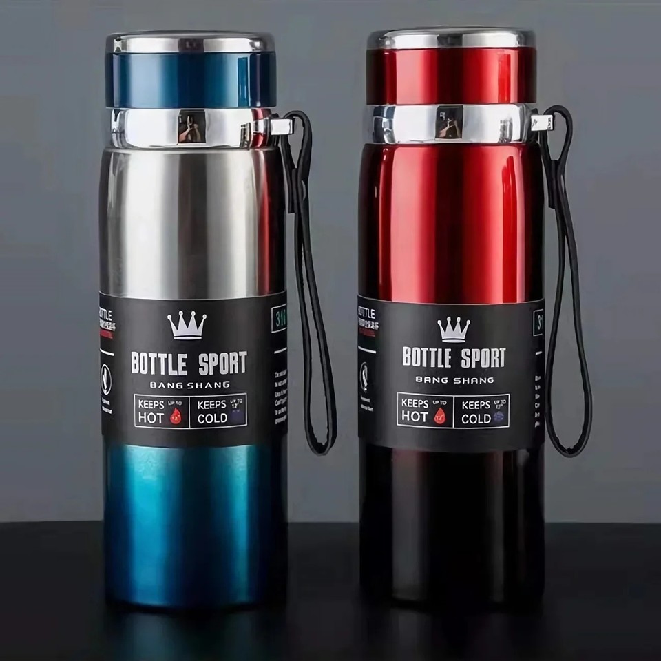 Botella de agua termal de 1L para mantener fría y caliente botella de agua termo para agua tetera