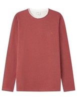 Oxford Pullover Herren L/S Mit Baum-Stickerei, Springfield, Rosa, GrößE L