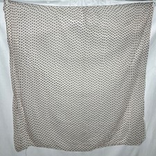 GUC vintage large sheer white and black polka dot scarf classic style antique