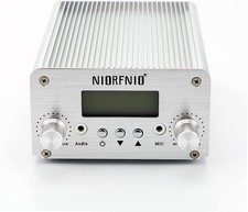 NIORFNIO 15W Fm Transmitter - Bluetooth Wireless Stereo Small, Silver