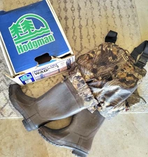 Hodgman Wadewell Mossy Oak 2ply Chest Canvas Waders Size 11 Duck Hunting Fishing
