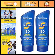 Sunscreen Lotion SPF 50 Value Pack - 2 x 7 FL OZ, Sport Formula, Water Resistant