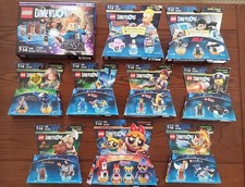 Lote de 10 LEGO Dimensions Level Team Fun Pack Simpsons Lotr Harry Potter Powerpuff
