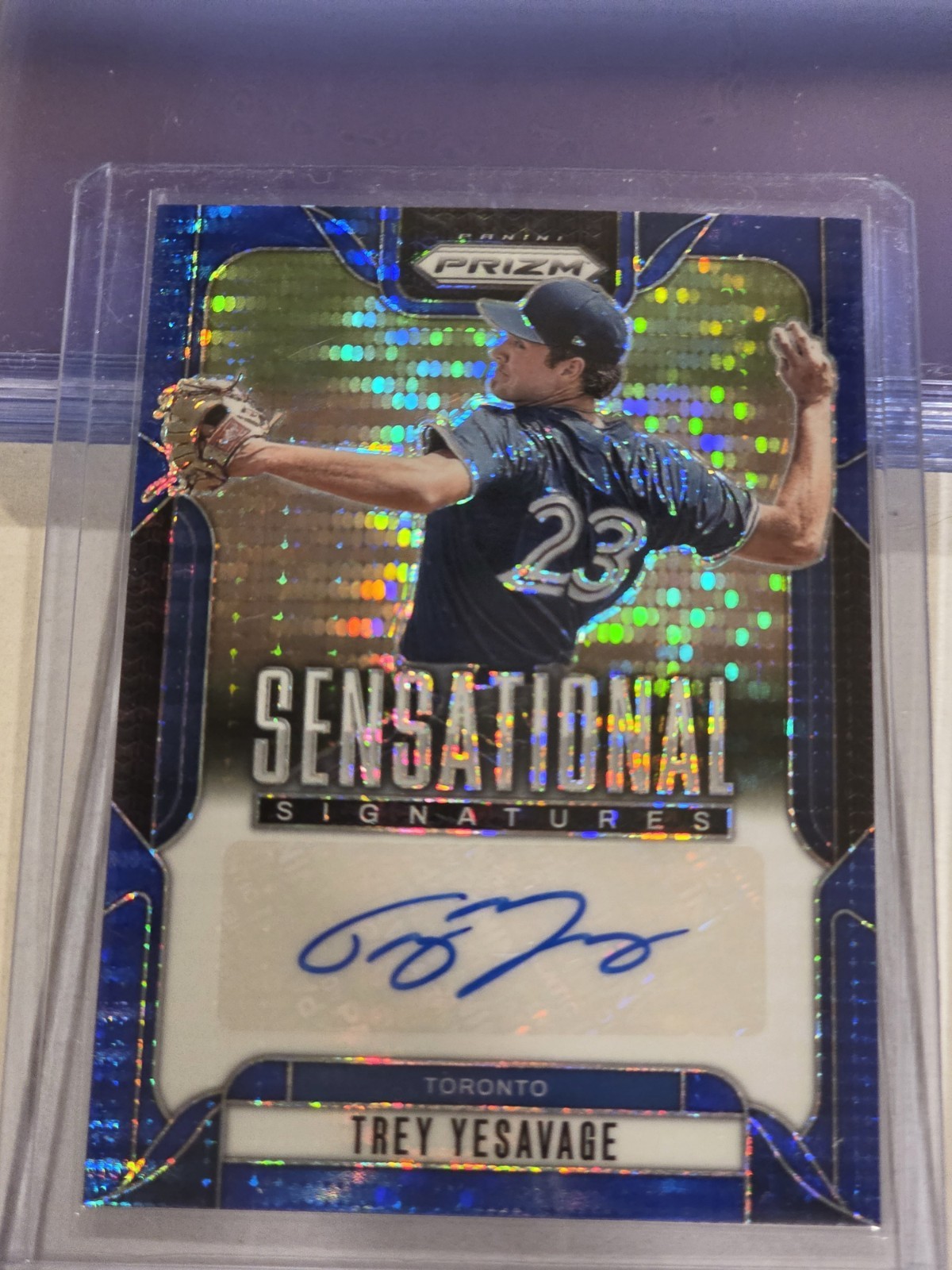 Trey Yesavage 2025 Prizm #SS-TY Sensational Signatures - Blue /49 
