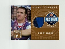 2007 Topps TX Exclusive Ticket To Hawaii Pro Bowl Jersey Relic Drew Brees /249