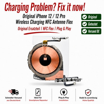 Original iPhone 12 / 12 Pro Ladespule NFC Antenne Wireless Charging Flex Power 