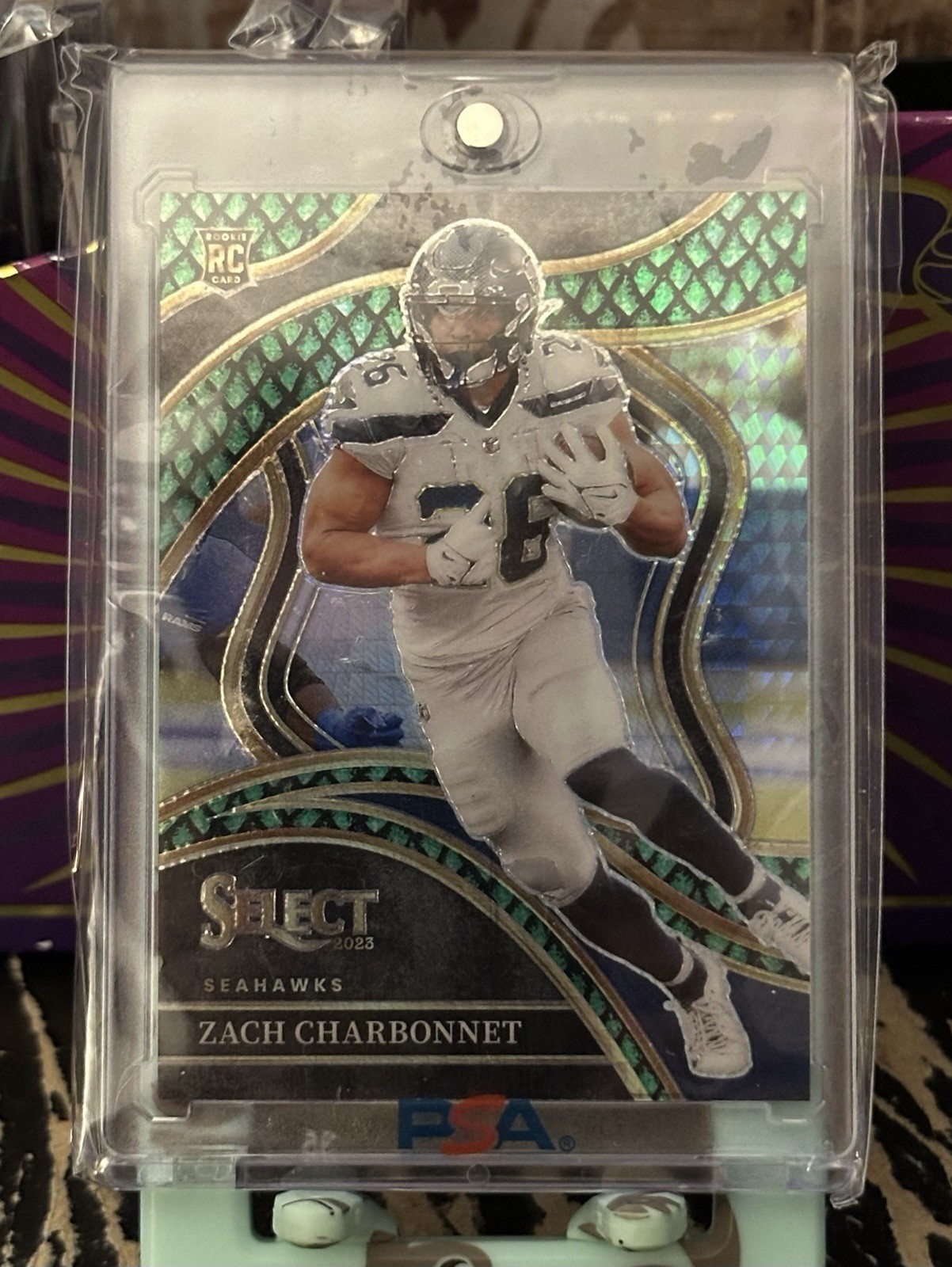 2023 Panini Select Club Level Zach Charbonnet Book End Dragon Scale Rookie 70/70