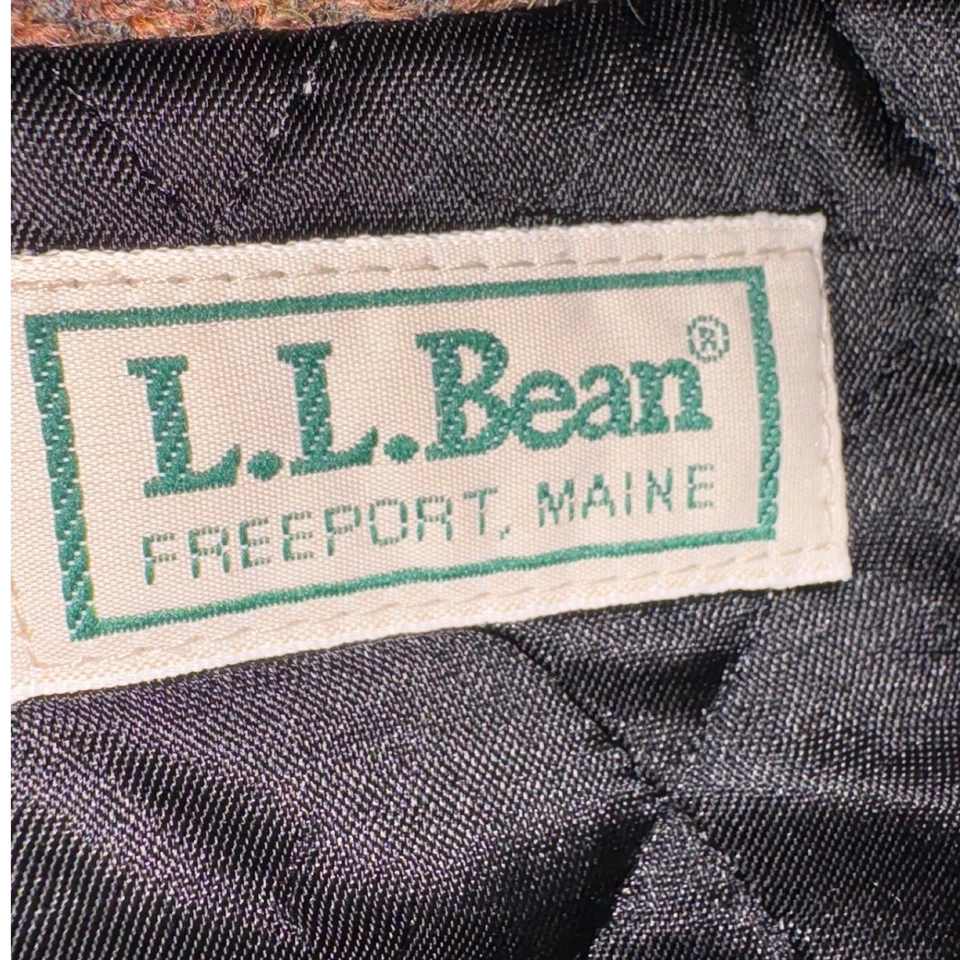 L.L. Blazer Bean Vintage Lana Tweed Para Hombre 44 Marrón Espiga Aislante EE. UU. Foto 3 de 4