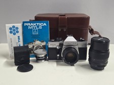 Praktica MTL5 SLR Camera with Lenses and Case Vintage Photography Kit