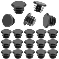 20 Pieces Plastic Handlebar Bar End Plugs Caps for Road 20.2 mm, black