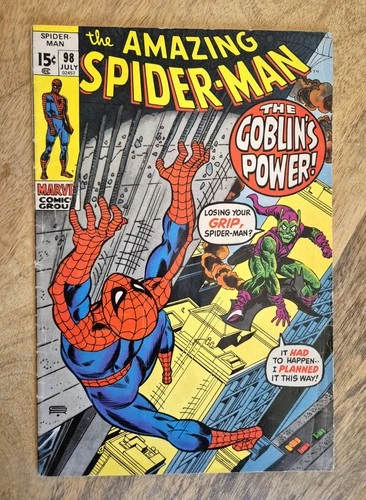 Marvel Amazing Spider-man #98, Drug Issue VF To VF+ (1971) Gil Kane art!