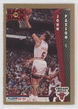 1992-93 Fleer Team Night Sheets Chicago Bulls Back to Singles John Paxson 0a3