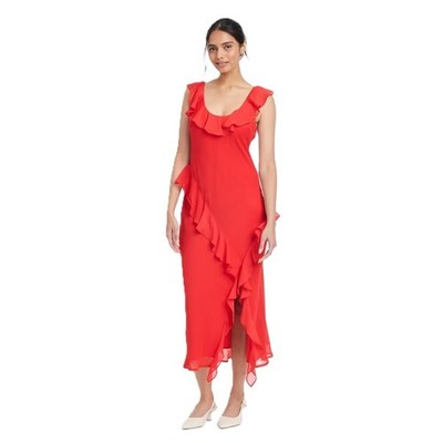 a new day red dress Women's Open-Back Maxi Dress