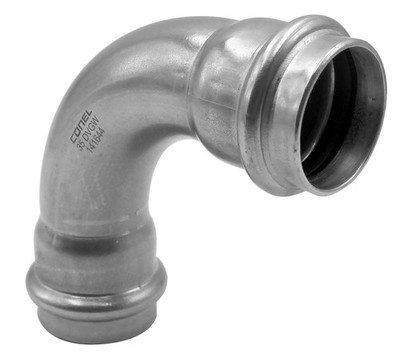 10 Stück Connect Inox Edelstahl Pressfitting Bogen 22mm 90° kurze Ausführung 