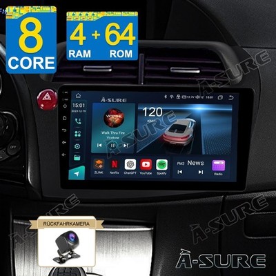 4+64G Android 14 Autoradio Carplay GPS Navi Kam Für Honda Civic VIII 2006-2011