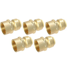 5 Pack XFITTING 3/4" Push Fit x 1" Female NPT Threaded Adapter, Lead Free Brass