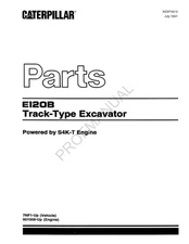 Caterpillar E120B Track Type Excavator Parts Catalog Manual 7NF1-UP 001008-Up