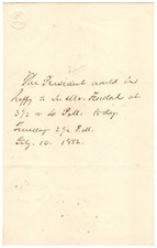 Millard Fillmore - Autograph Note Signed as President - White House Invitation