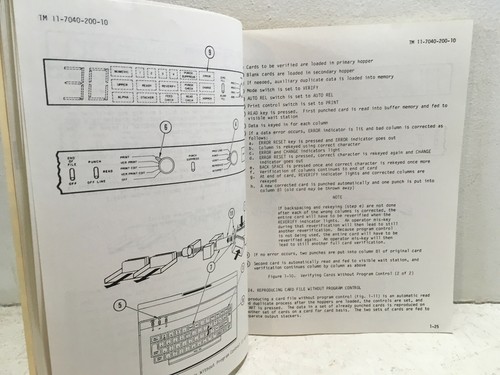 TM 11-7040-200-10 Card Punch-Reader Interpreter, RO-526/MYQ-4. 1984 - Picture 7 of 10